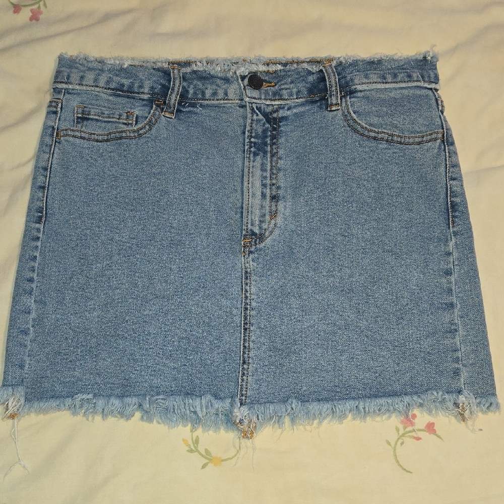 Cello Blue Frayed Mini Skirt 🟢🟢